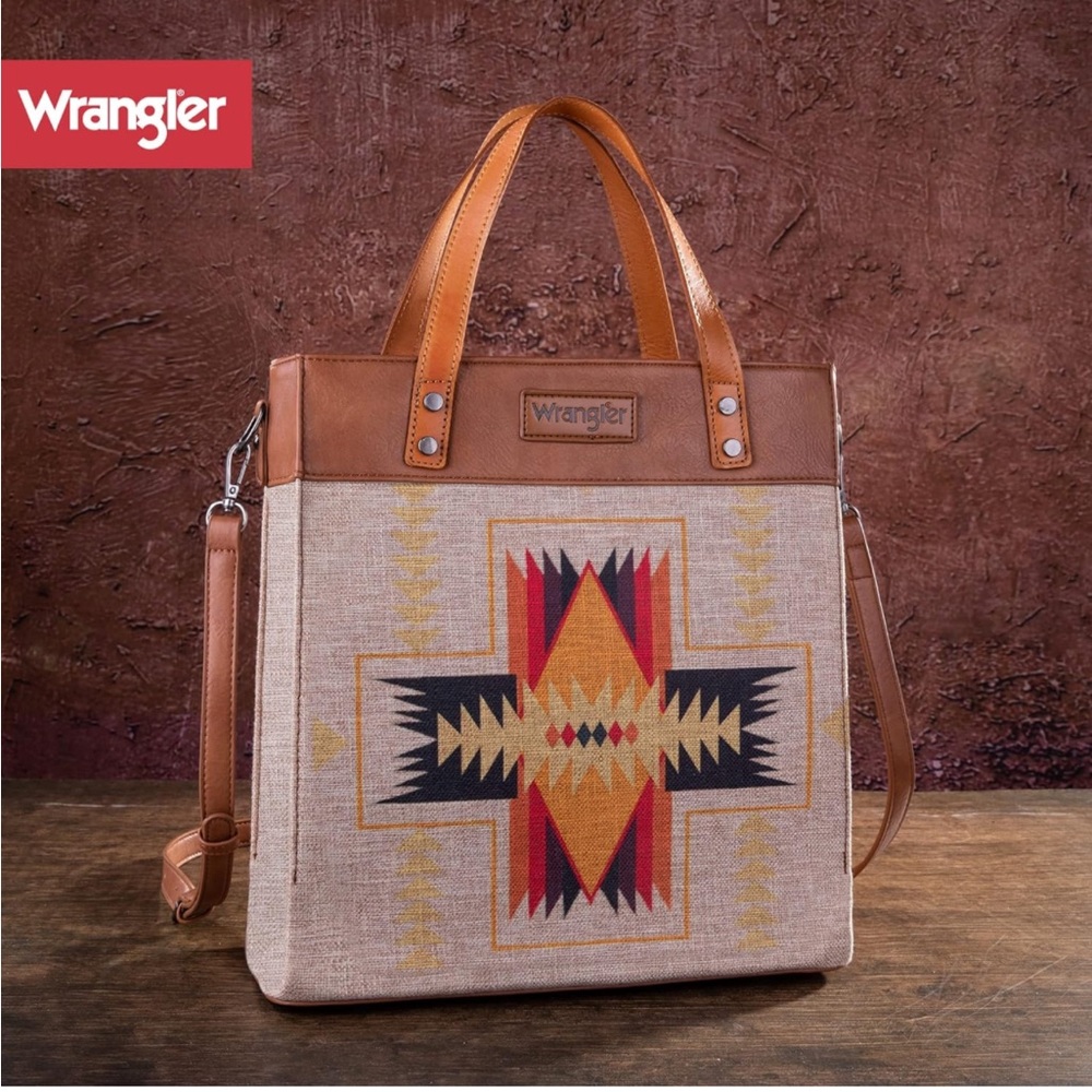Wrangler Aztec Shoulder Bag Canvas Top Handle Handbags for Women